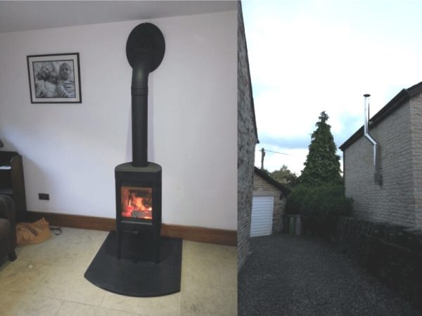 log burning stove